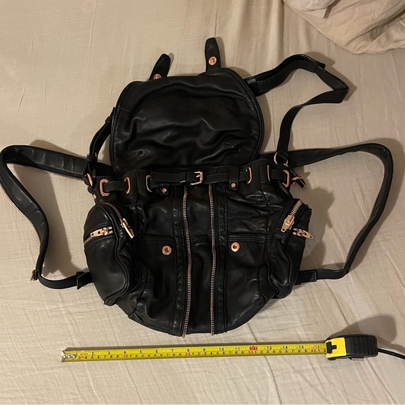 Black leather Alexander Wang Marti bag with rose gold hardware!